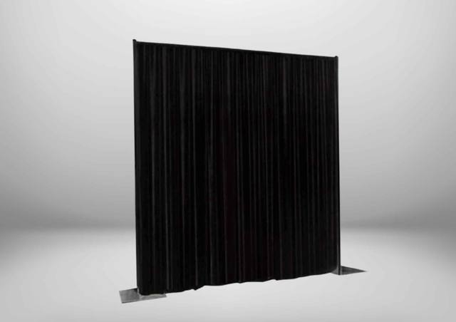 Black Draping (6m x 3m) with Support for hire